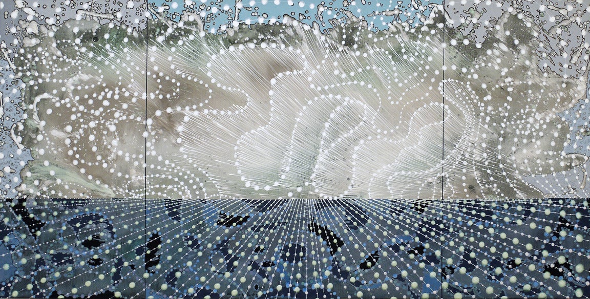 Barbara Takenaga Landscape Painting - Silver Wave