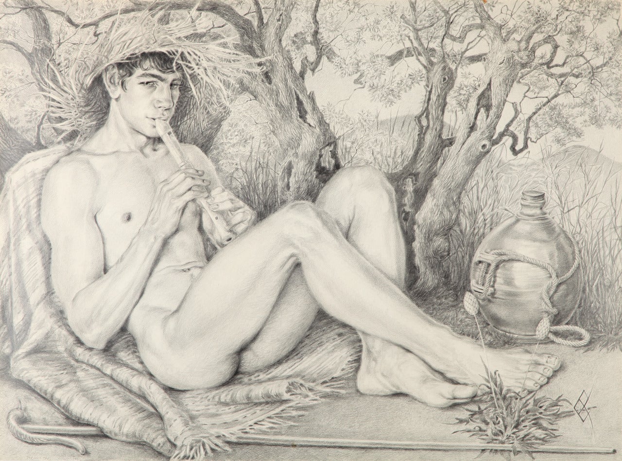Robert Carrence called Czanara Nude Painting - Pan