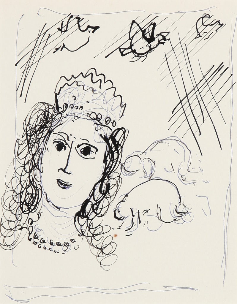 Marc Chagall Portrait - LA REINE DE SABA