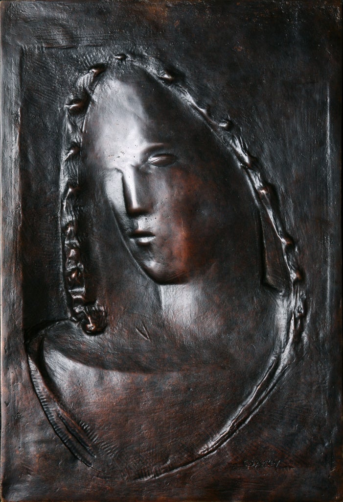 Joseph Csaky Figurative Sculpture - PROFILE OF A YOUNG WOMAN