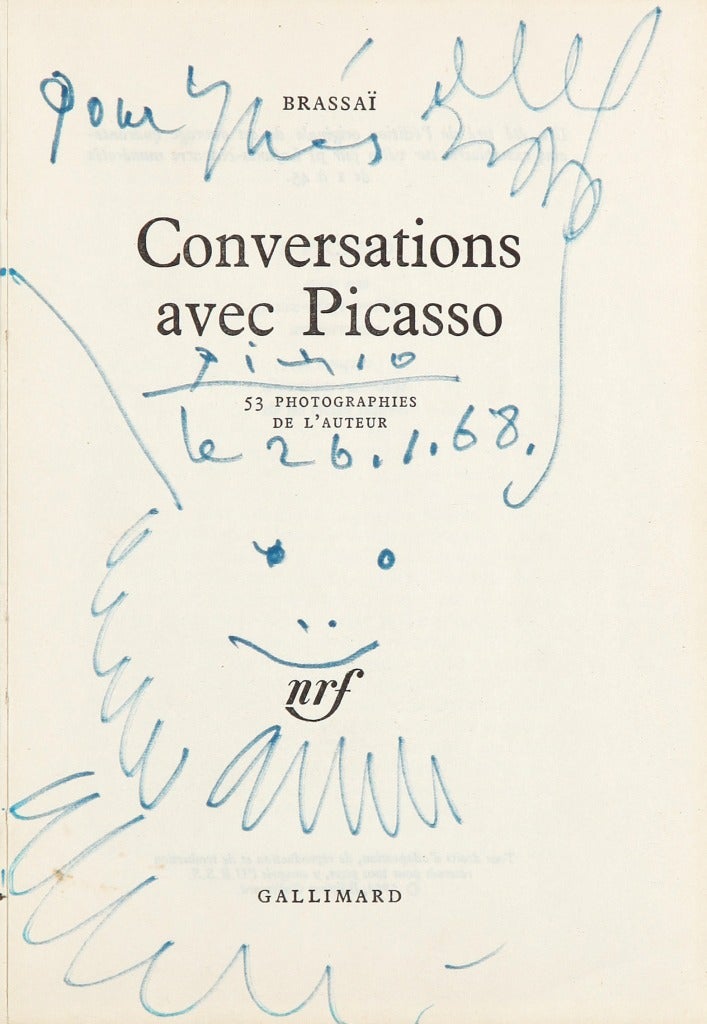 Pablo Picasso Figurative Painting - Tete d Homme barbu heureux