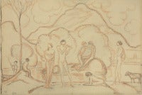 Arcadian Scene with Bathers