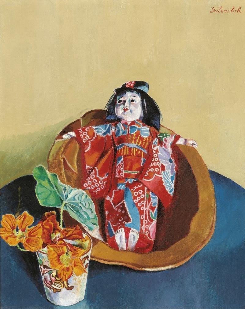 Albert Paris von Gütersloh Still-Life Painting - Still Life with Japanese Doll