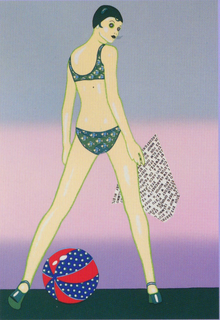 Kiki Kogelnik Figurative Print - "Beach Ball"