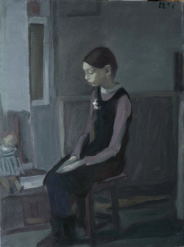 Little girl - Painting by Igor SMEKALOV