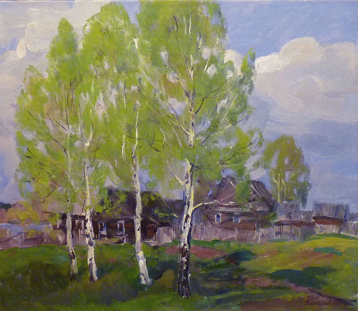 Early Spring - Painting by Leonid VAICHILIA
