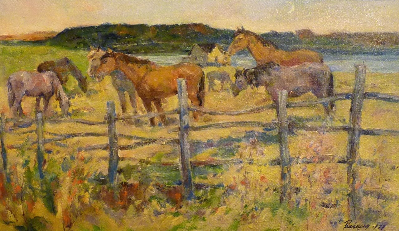 Leonid VAICHILIA Animal Painting - Horses