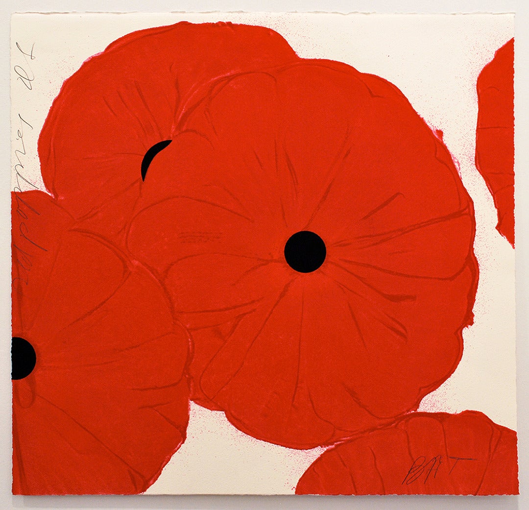 Red Poppies, Mar 21, 2012 - Print by Donald Sultan
