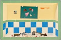 Float, trompe l'oeil painting