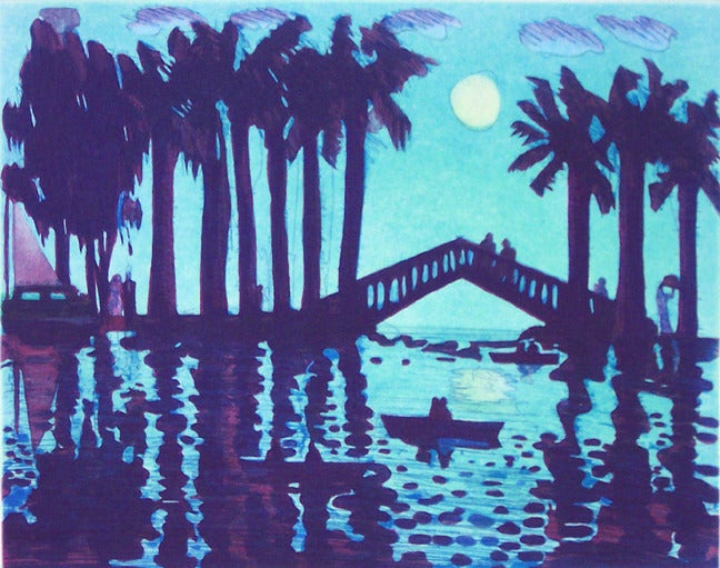 Moonlight Bridge - Print by Carlos Almaraz