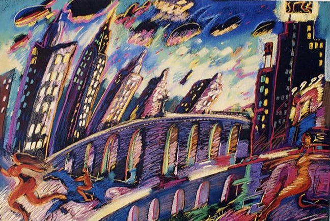 Growing City - Print by Carlos Almaraz