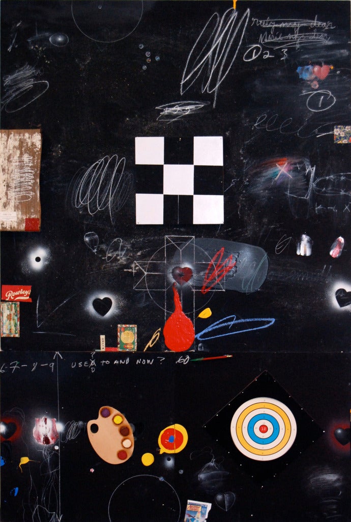 Raymond Saunders Abstract Painting - Used to Be and Now?