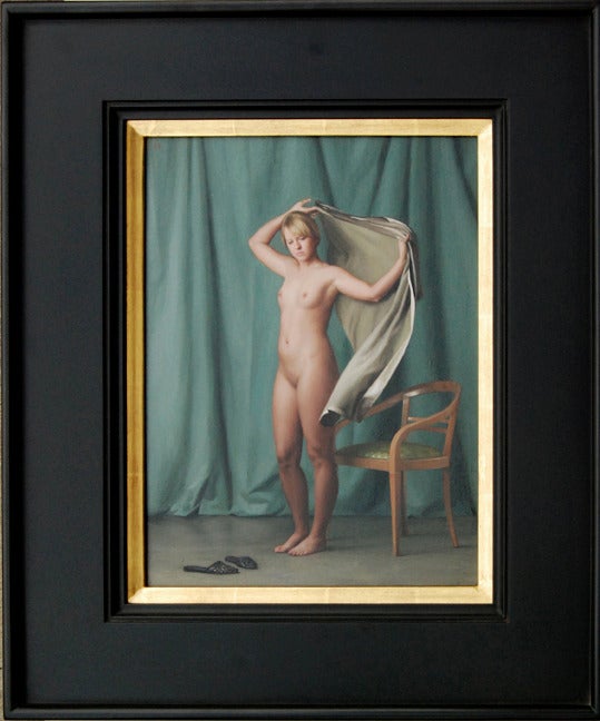 Nude with Chair, oil painting  - Painting by Jon Swihart