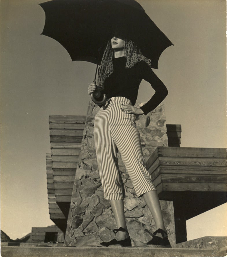 Louise Dahl-Wolfe Figurative Photograph - Harper's Bazaar - Frank Lloyd Wright, AZ #1. DIANA VREELAND PRIVATE COLLECTION.