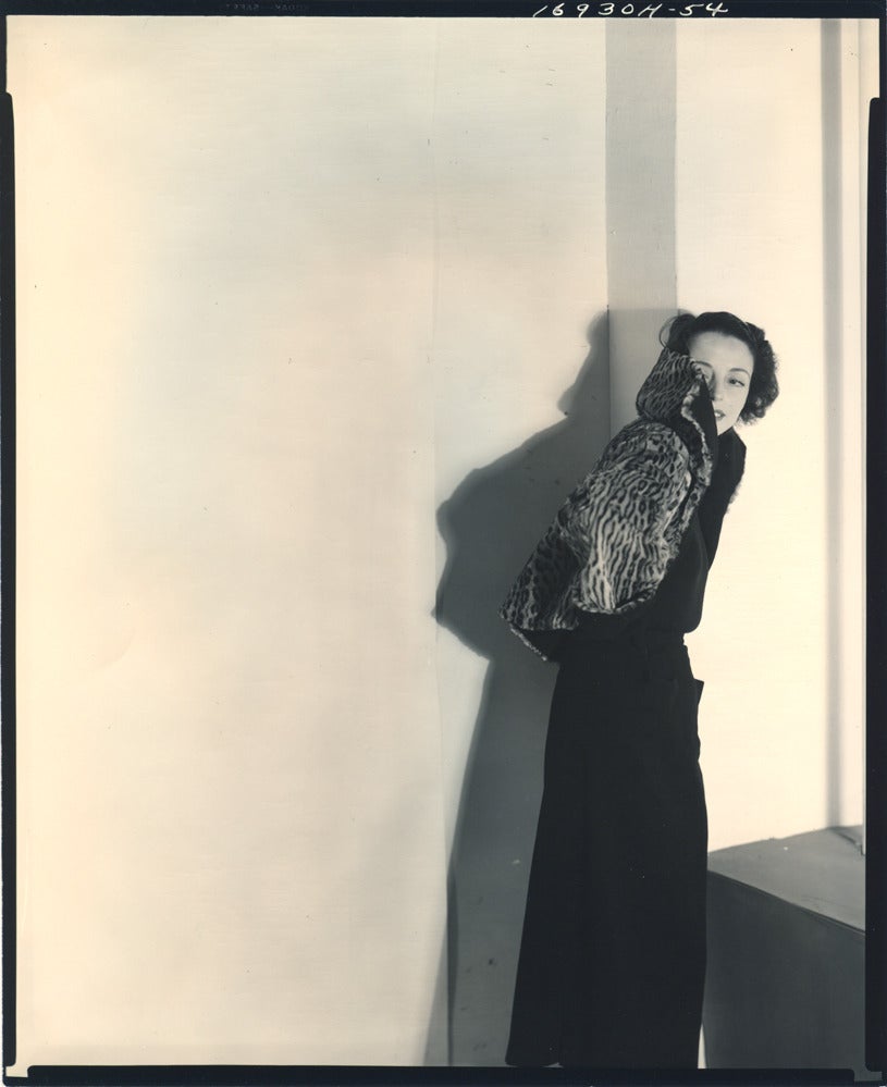 Horst P. Horst - Paulette Godard in fur jacket., Photograph: at 1stdibs