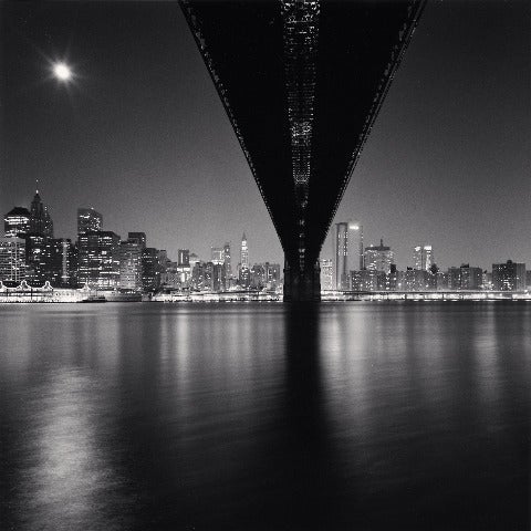 Michael Kenna Landscape Photograph - Brooklyn Bridge, Study 2, New York, USA