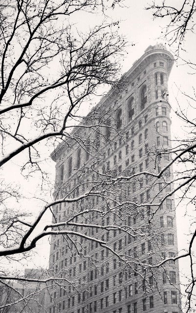 Michael Kenna Black and White Photograph - Flatiron Building, Study 2, New York, New York