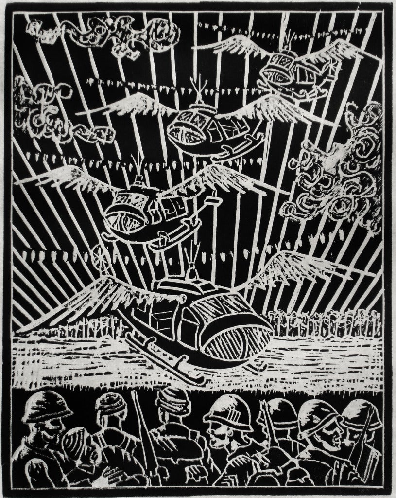 Don Schol Figurative Print – Abholung durch Einfärbung