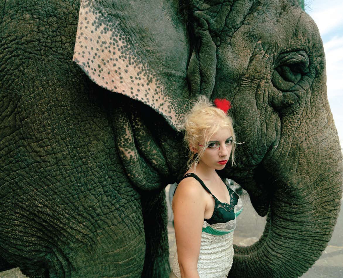 Jimmy & Dena Katz Portrait Photograph - Natalie and Elephant, New Jersey