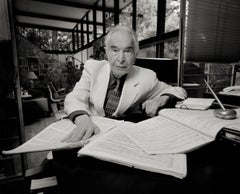 Dave Brubeck At Home, Connecticut - Photographie en noir et blanc, Portrait, Musique
