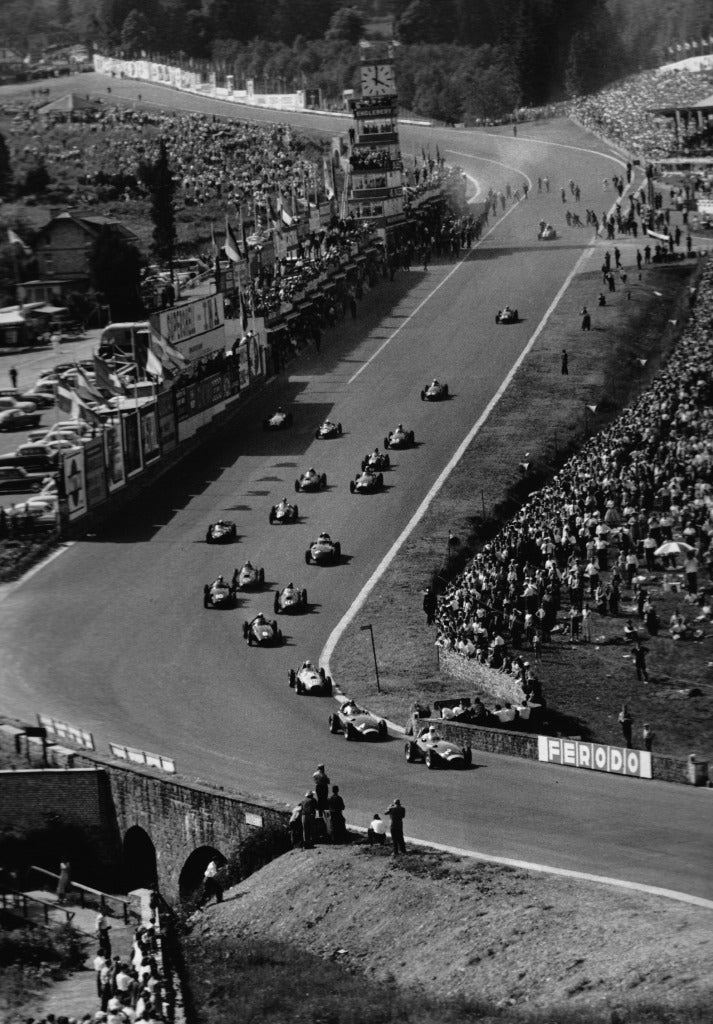 Jesse Alexander Black and White Photograph - Start 1958, Belguim Grand Prix