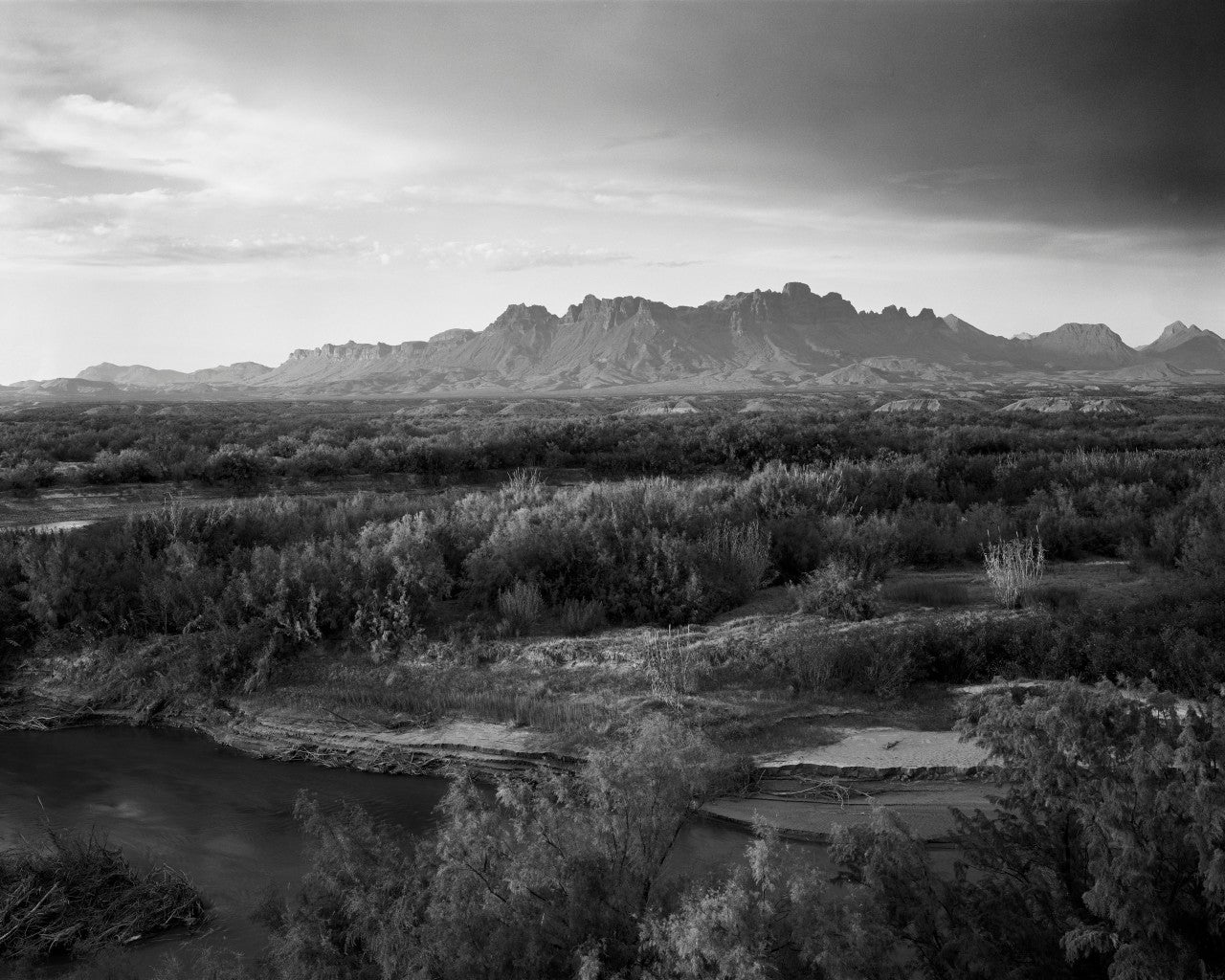 Jack Ridley Landscape Photograph - Punta de la Sierra and Rio Grande, Loop Camp, Big Bend