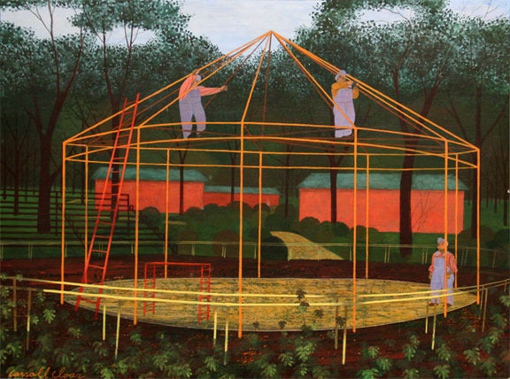 Carroll Cloar Figurative Painting - Zoo Scene