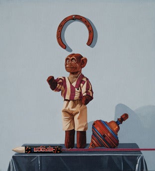 Mary Sims Still-Life Painting - Call Me Lucky