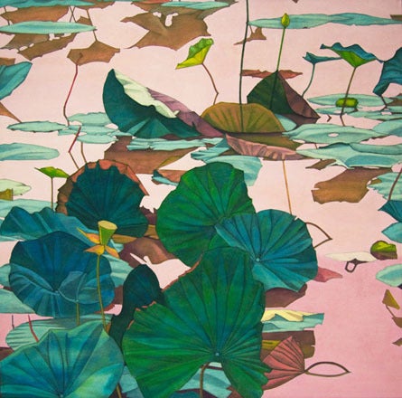 Mary Sims Still-Life Painting - Untitled Lake Leatherwood