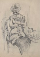 Woman with cat