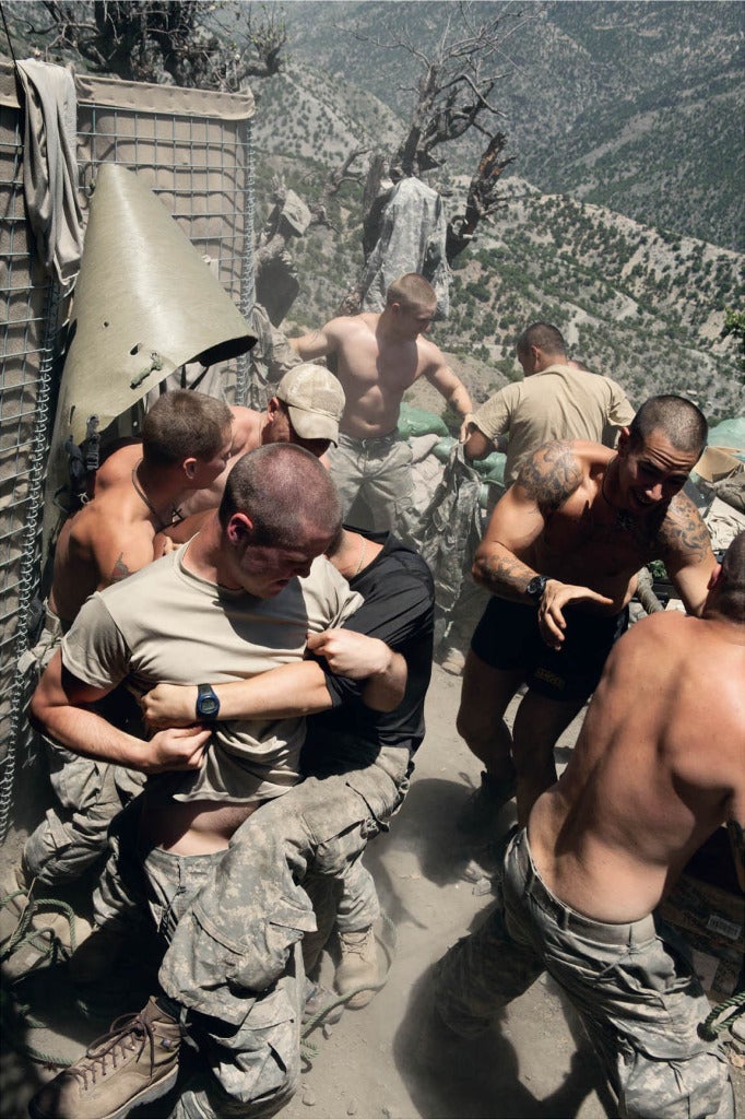 Tim Hetherington Figurative Photograph - Untitled, Korengal Valley, Kunar Province, Afghanistan