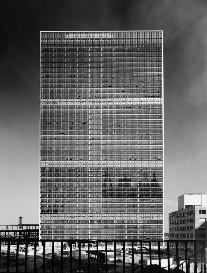 Black and White Photograph Ezra Stoller - aux Nations unies