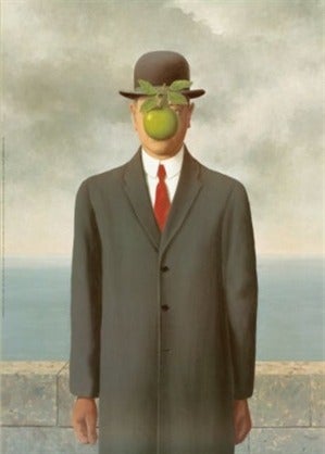 René Magritte Portrait Print - Le Fils de l"Homme (Son of Man)