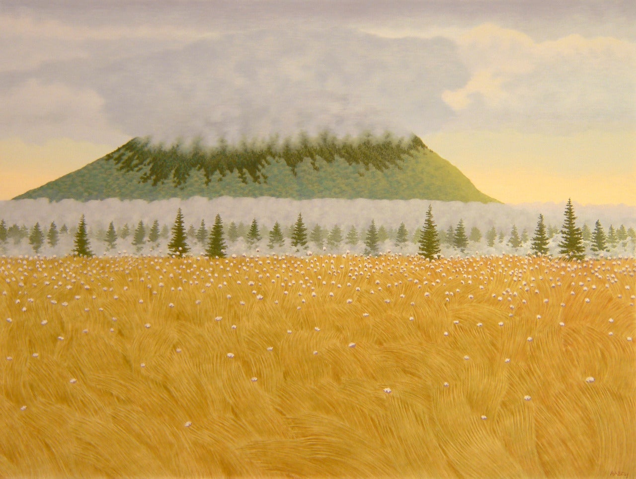 Alan Bray Still-Life Painting - Cotton Grass