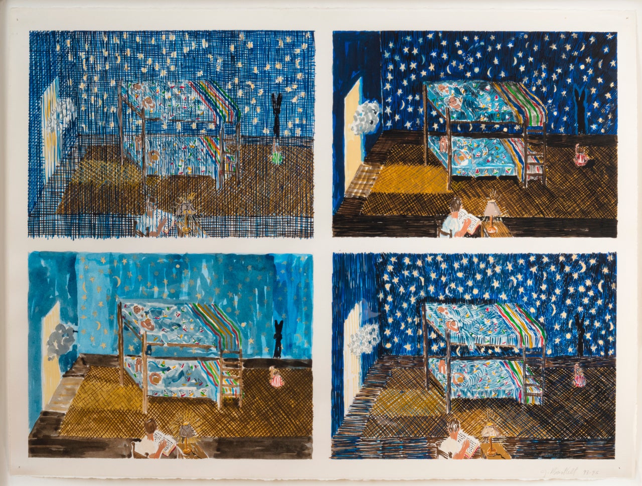 Jennifer Bartlett Figurative Painting - Earth Bedtime