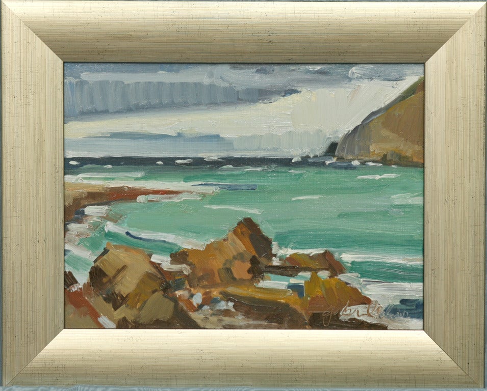 The Tasman Bay is located at the northern tip of the New Zealand's South Island. Painted by Gabriel E. Adams, a young

emerging international artist. He is based in Nelson, NZ and Western Massachusetts. Mr. Adams works primarily with oils in the