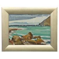 Oil Painting "Rocks On The Tasman Bay" by Gabriel E. Adams