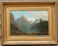 19th Century Alpine Landscape Painting by American Henry Lewis