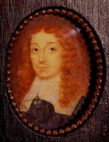 Miniature Water Color Portrait of John Milton, Poet &amp;amp; Defender of Freedom