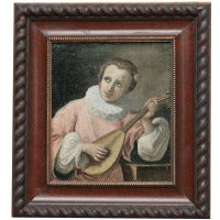Old Master Painting of a Lute Player