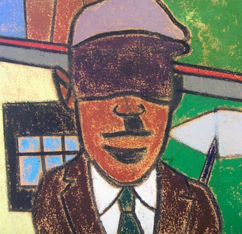 Richard Merkin Portrait Painting - Langston Hughes