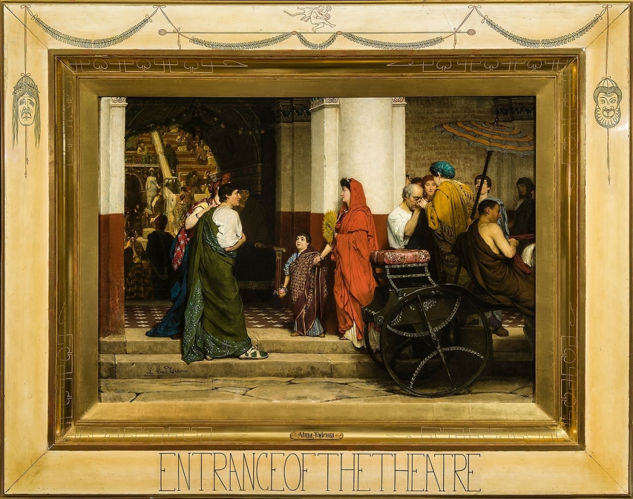 Sir Lawrence Alma-Tadema Figurative Painting - Entrance to a Roman Theater (Opus XXXV)