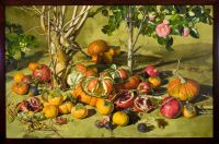 Turban Squash, Fruit and Camellias