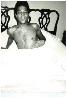 Jean-Michel Basquiat in bed