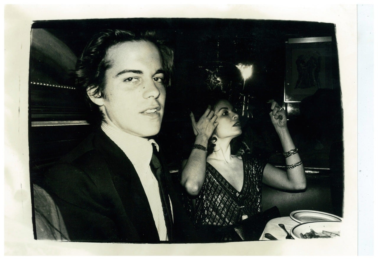 Andy Warhol Black and White Photograph - John Stockwell and Bianca Jagger