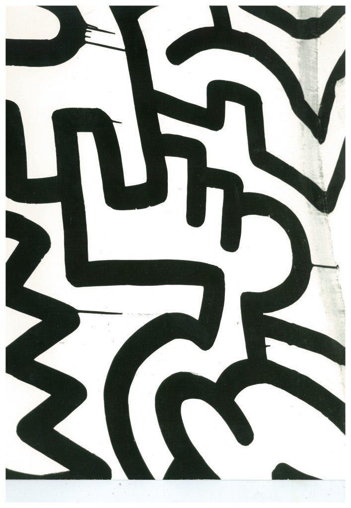 Andy Warhol Portrait Photograph - Keith Haring Painting, Detail