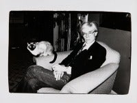 Andy Warhol with cat