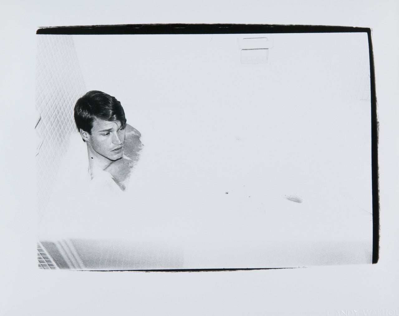 Andy Warhol Black and White Photograph - Jed Johnson in Bathtub