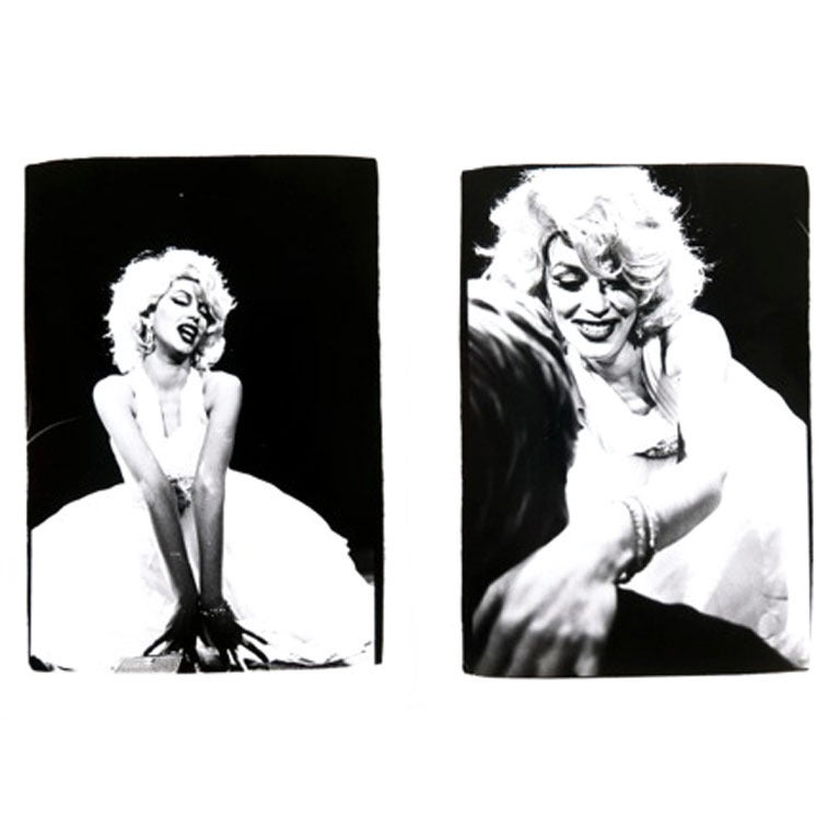 Andy Warhol Black and White Photograph - Marilyn Monroe Impersonator I and II
