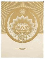 Obey Lotus Crescent (White & Gold)